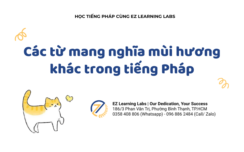 Các từ mang nghĩa mùi hương khác trong tiếng Pháp